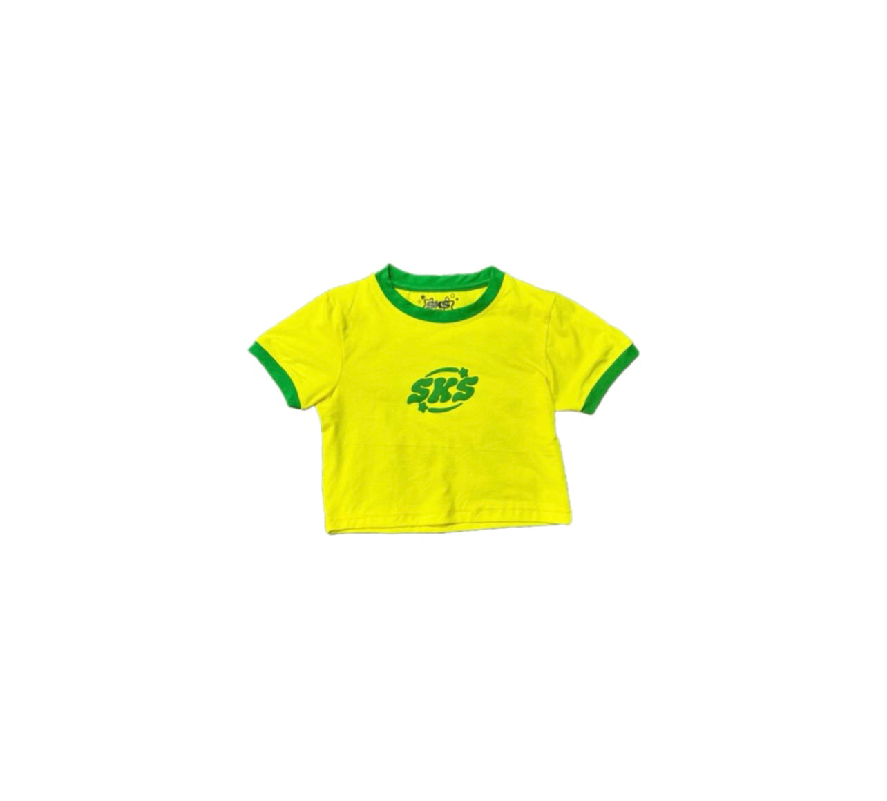 Ribbed Baby Tee Yellow/Green