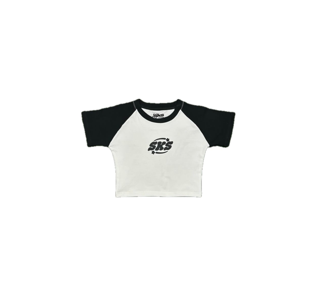 Raglan Baby Tee White/Black