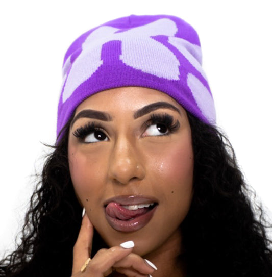 Purple/Purple beanie