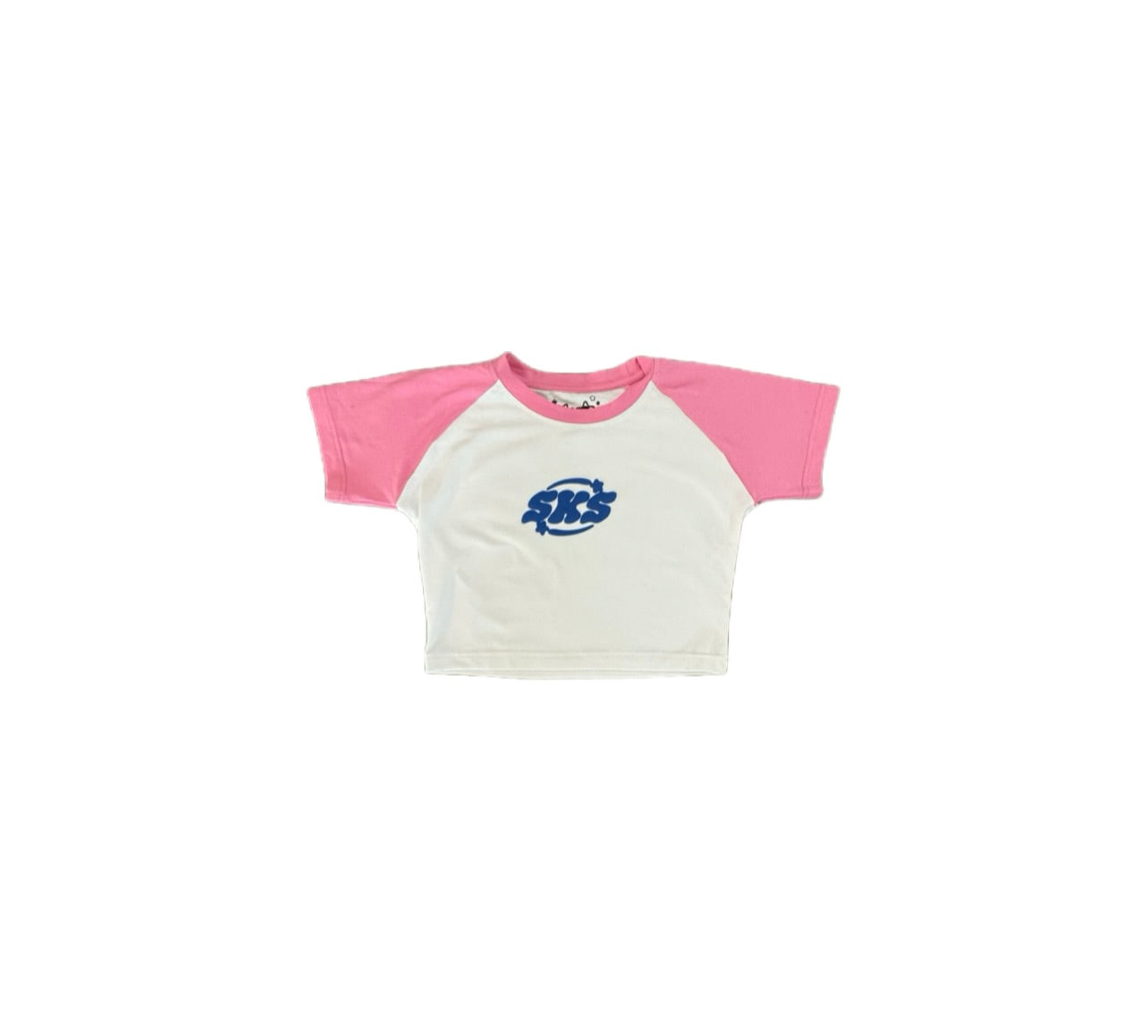 Raglan Baby Tee Pink/White/Blue
