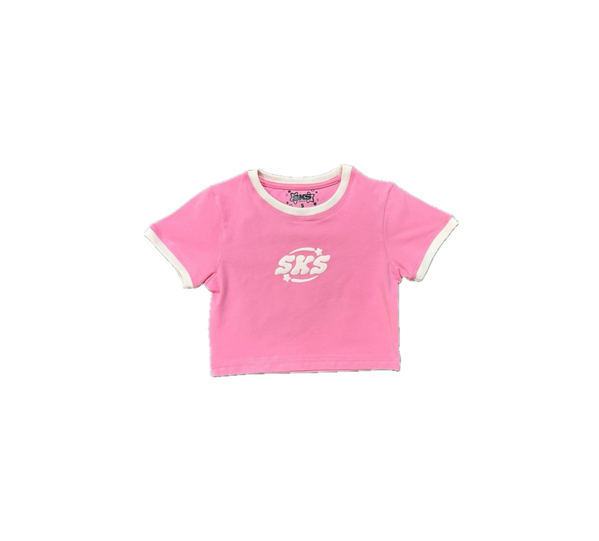 Ribbed Baby Tee Pink/Pink